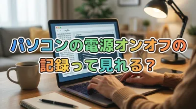 パソコンの電源オンオフの記録って見れる？