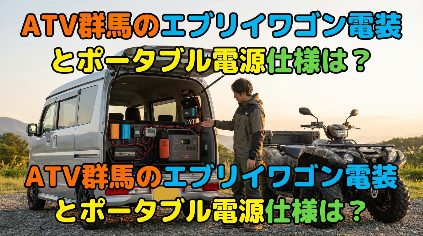 ATV群馬のエブリイワゴン電装とポータブル電源仕様は？