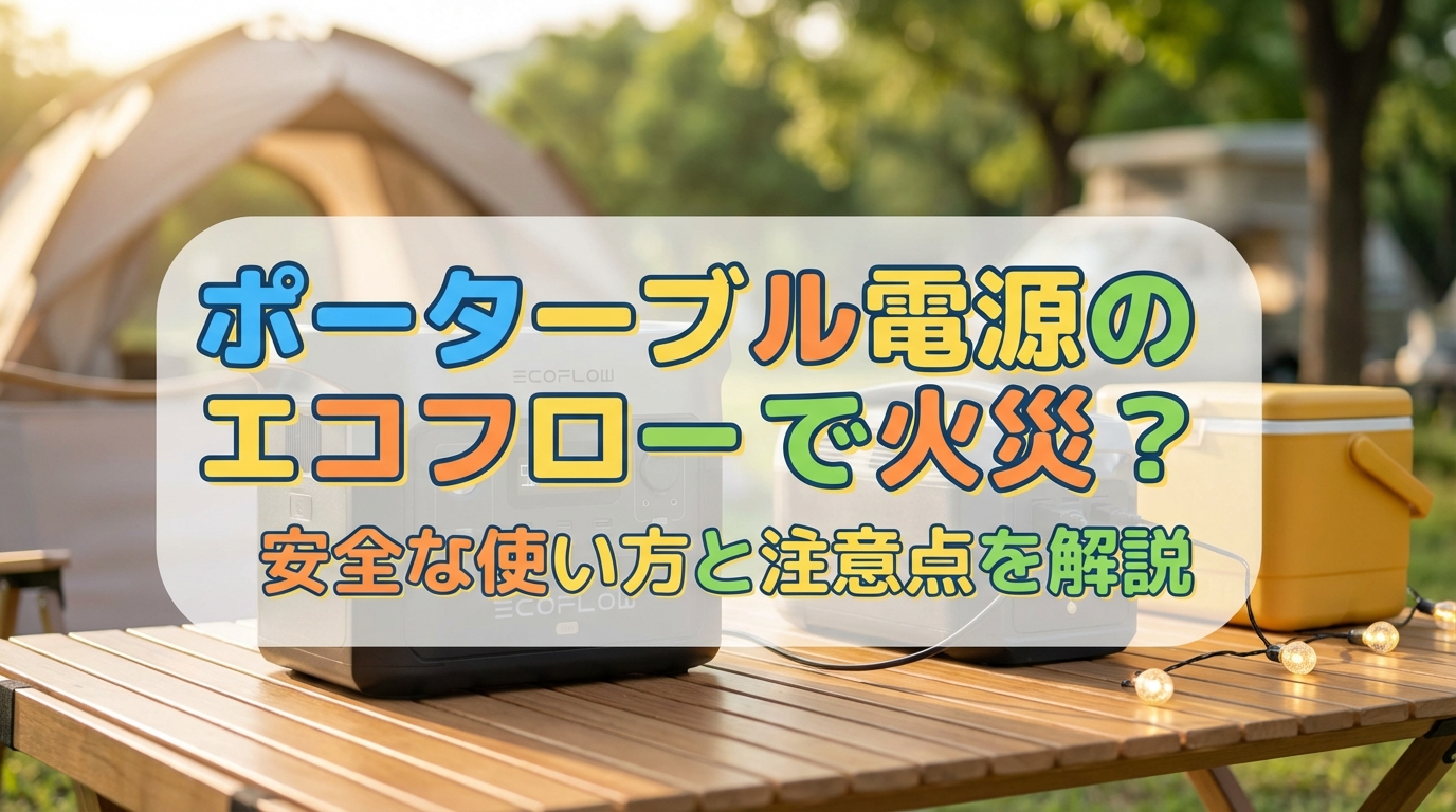 ポータブル電源のエコフローで火災？