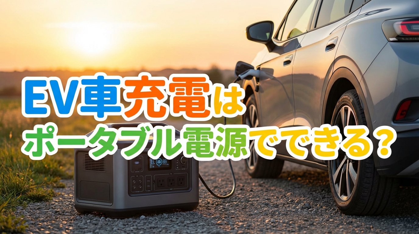 EV車充電はポータブル電源でできる？