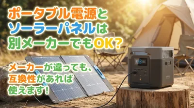 ポータブル電源とソーラーパネルは別メーカーでもOK？