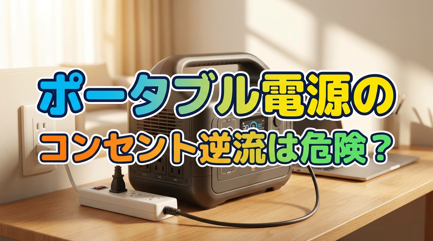 ポータブル電源のコンセント逆流は危険？