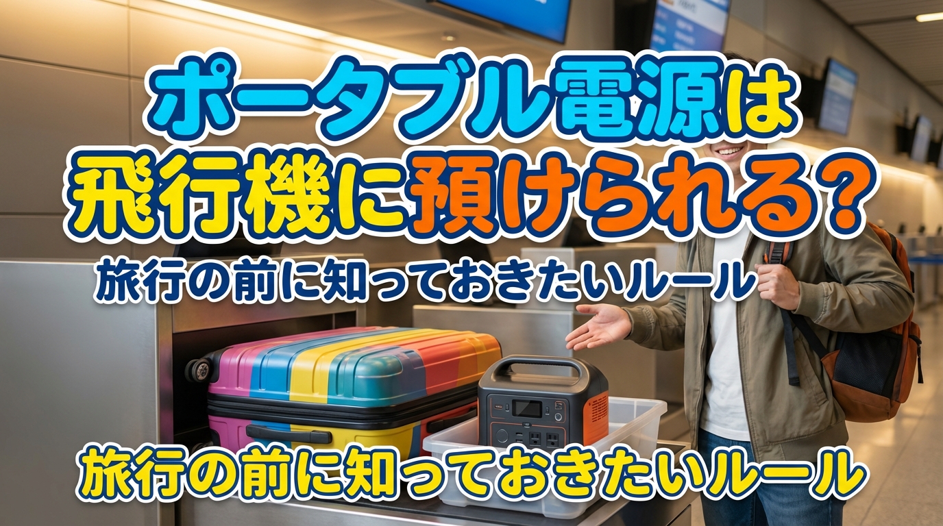 ポータブル電源は飛行機の預け荷物にできる？