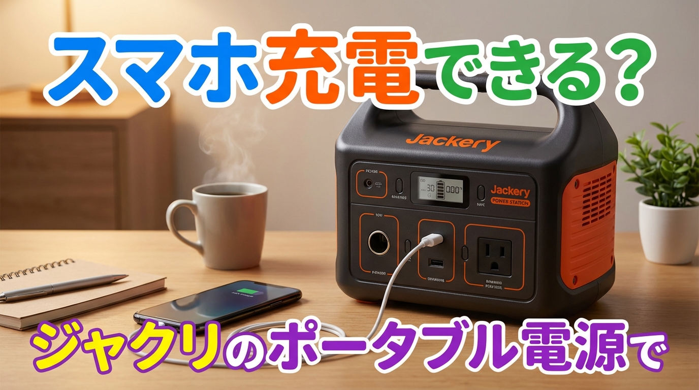 ジャクリのポータブル電源でスマホ充電できる？
