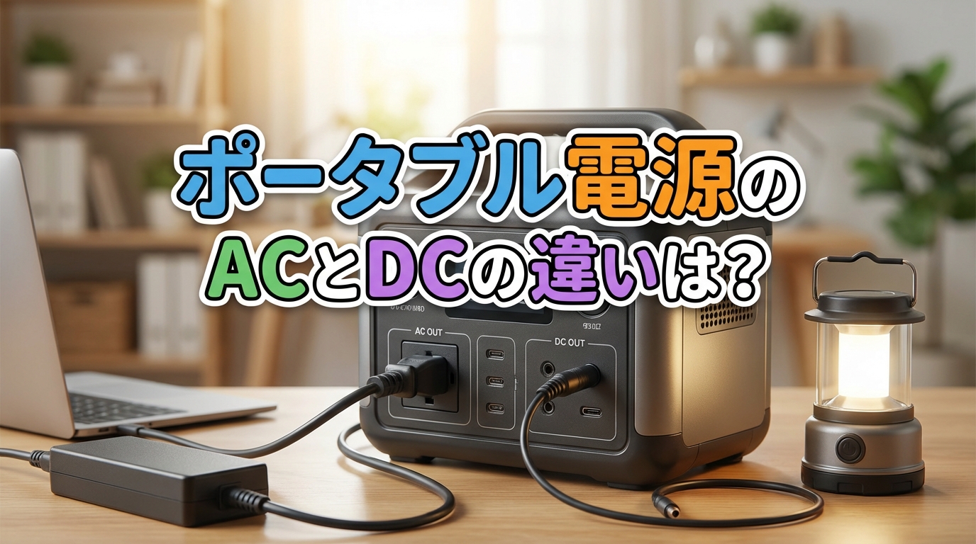 ポータブル電源のACとDCの違いは？