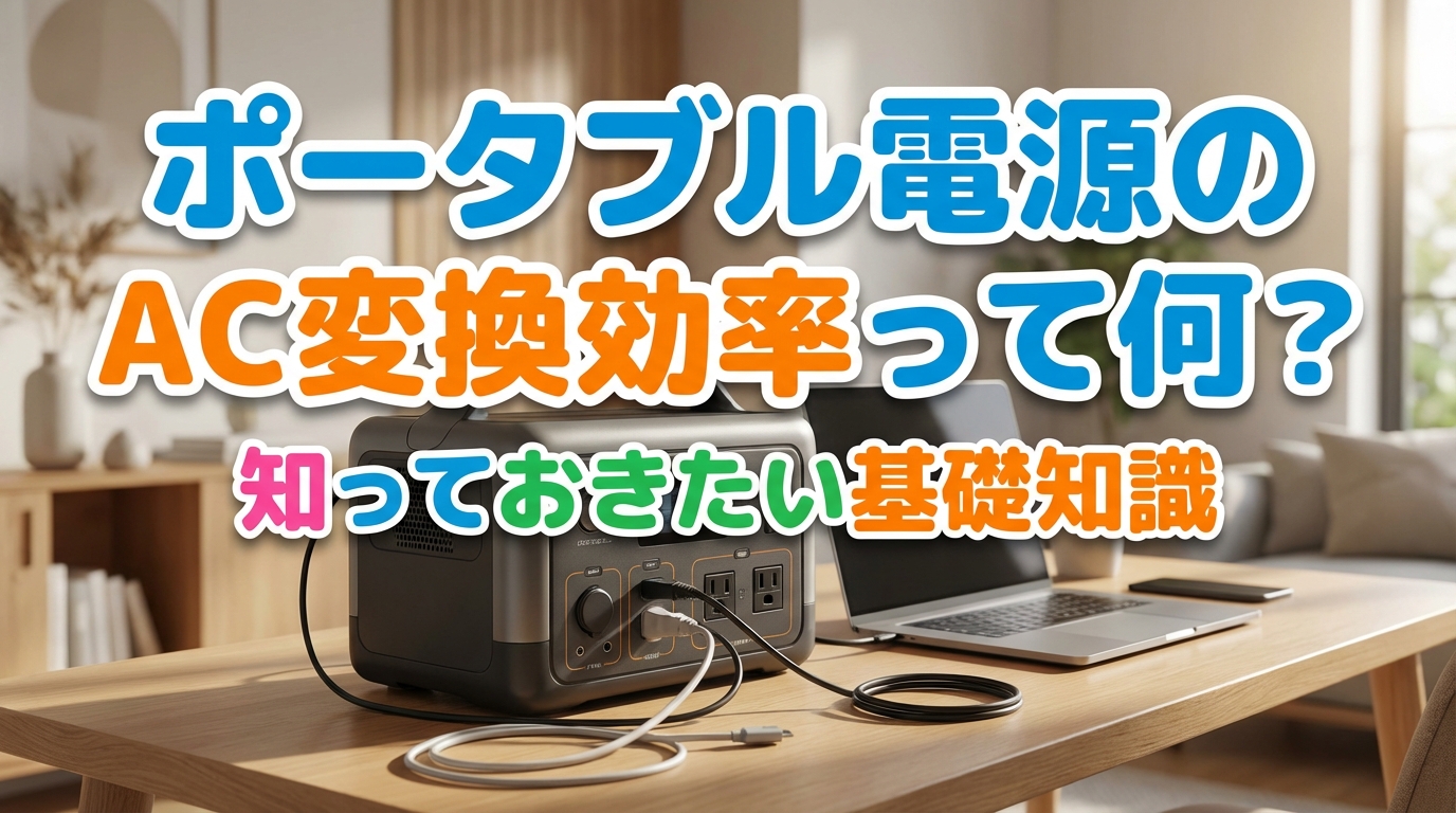 ポータブル電源のAC変換効率って何？