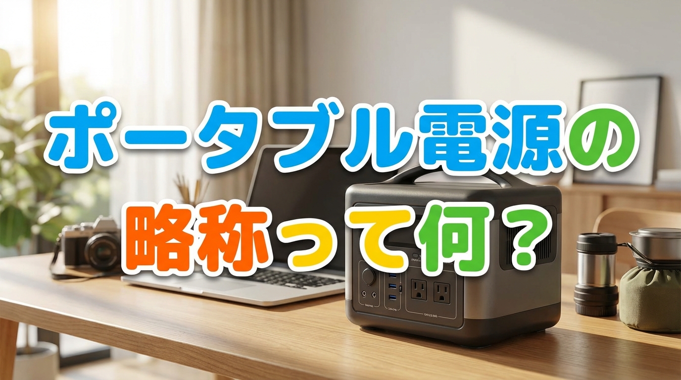 ポータブル電源の略称って何？