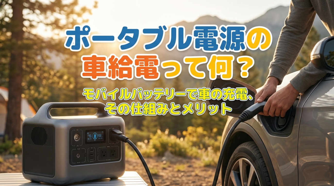 ポータブル電源の車給電って何？