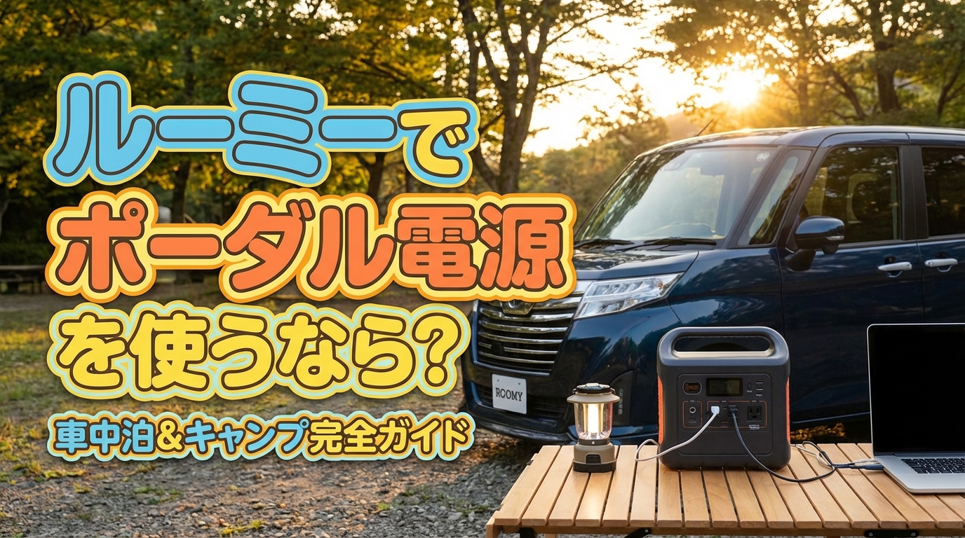 ルーミーでポータブル電源を使うなら？