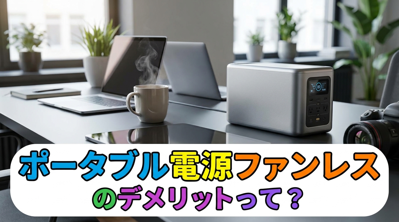 ポータブル電源ファンレスのデメリットって？