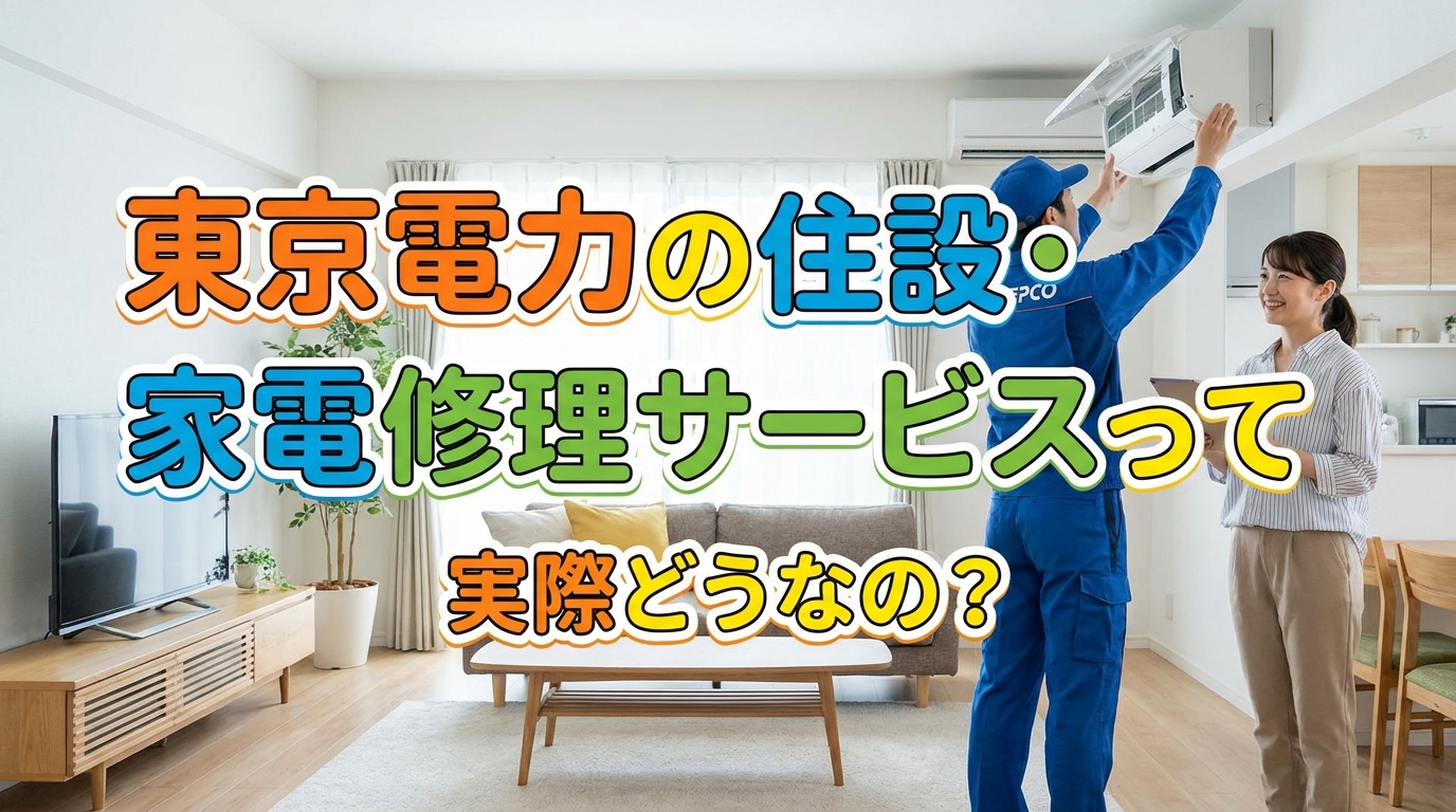 東京電力の住設・家電修理サービスって実際どうなの？