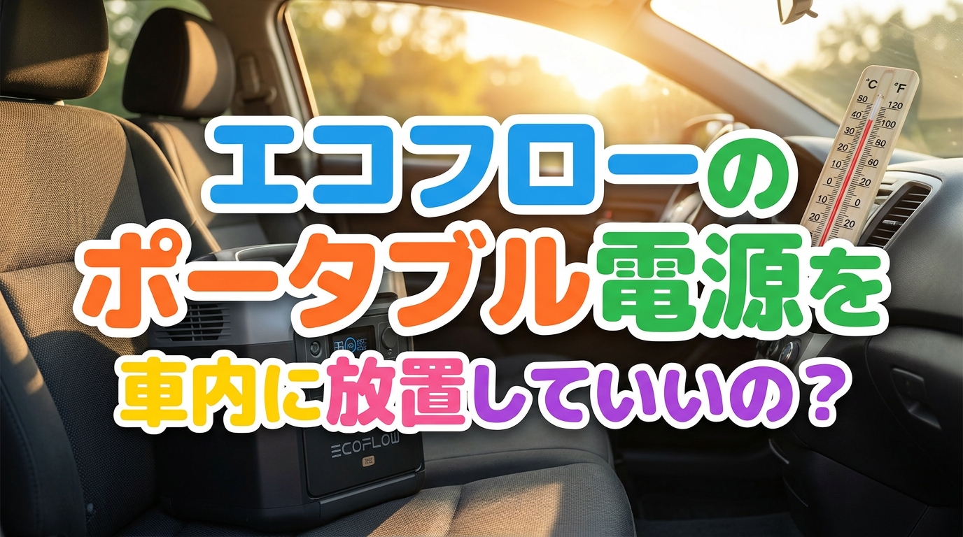 エコフローのポータブル電源を車内に放置していいの？