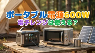 ポータブル電源600Wで電子レンジは使える?
