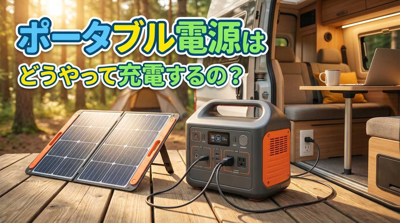ポータブル電源はどうやって充電するの？