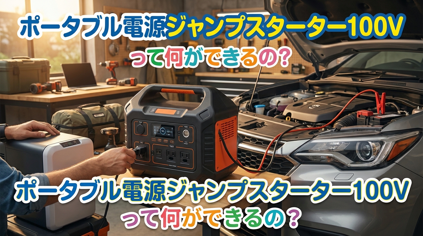 ポータブル電源ジャンプスターター100Vって何ができるの？
