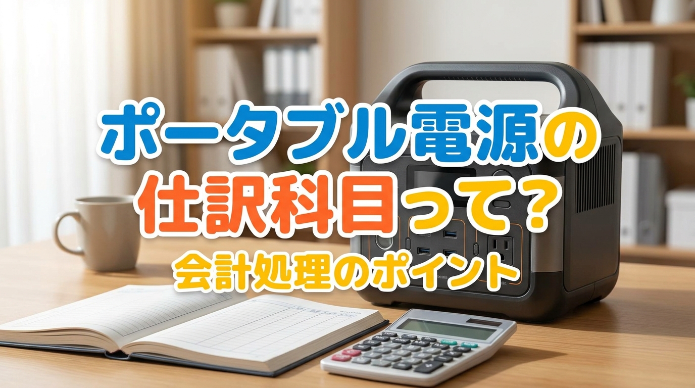 ポータブル電源の仕訳科目って？