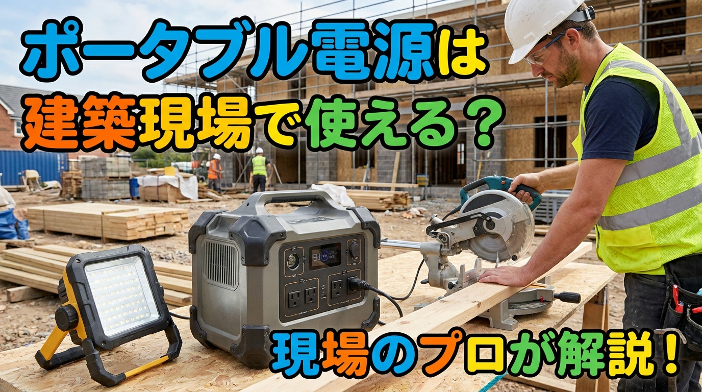 ポータブル電源は建築現場で使える？