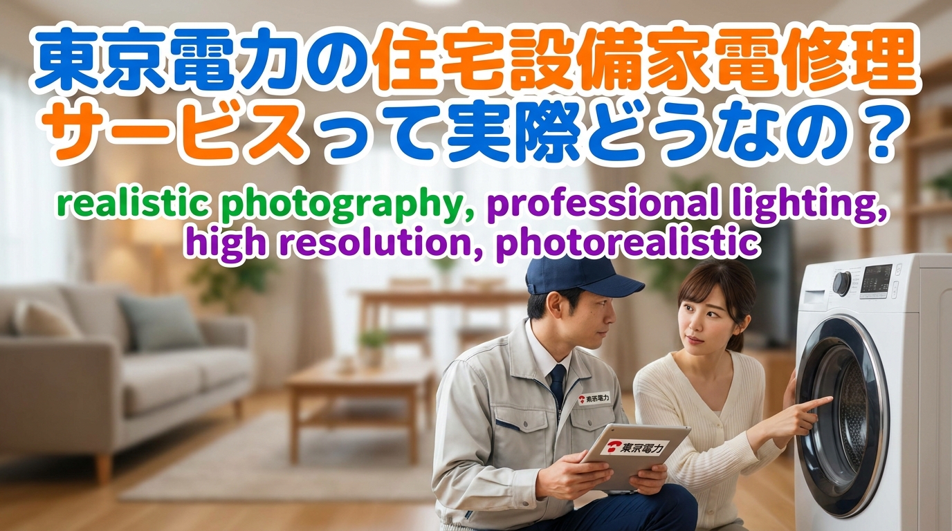 東京電力の住宅設備家電修理サービスって実際どうなの？
