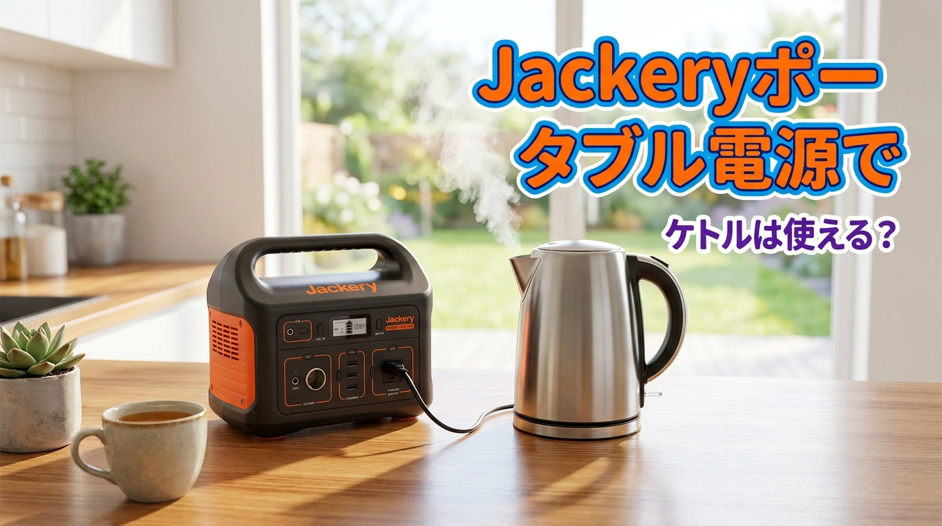 Jackeryポータブル電源でケトルは使える？