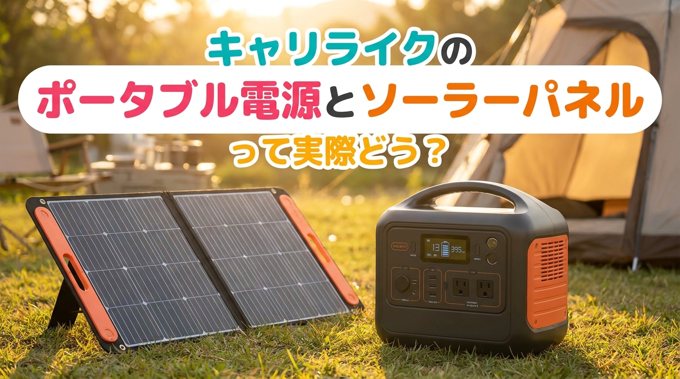 キャリライクのポータブル電源とソーラーパネルって実際どう？