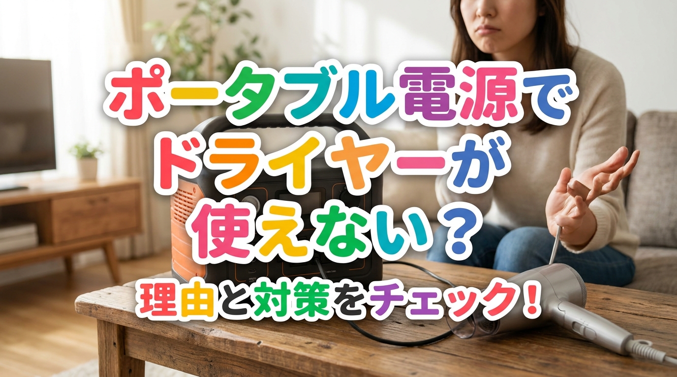 ポータブル電源でドライヤーが使えない？