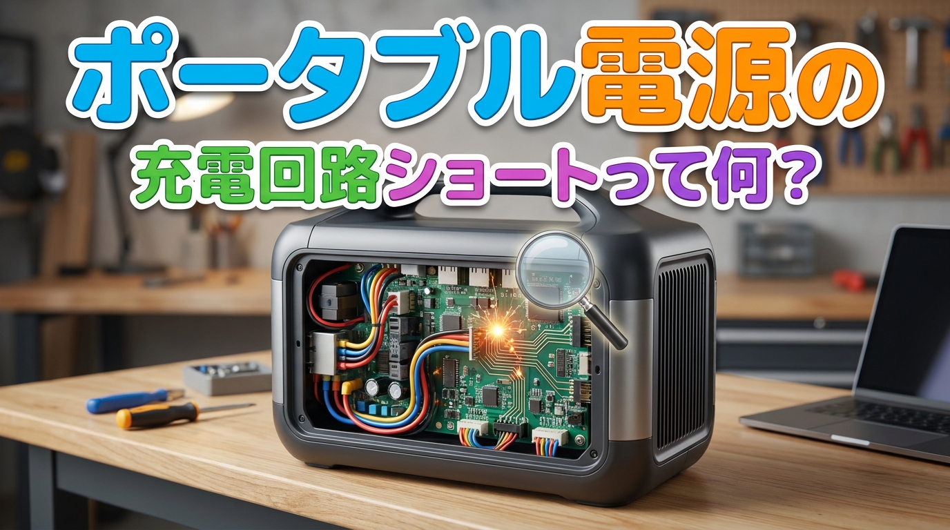 ポータブル電源の充電回路ショートって何？