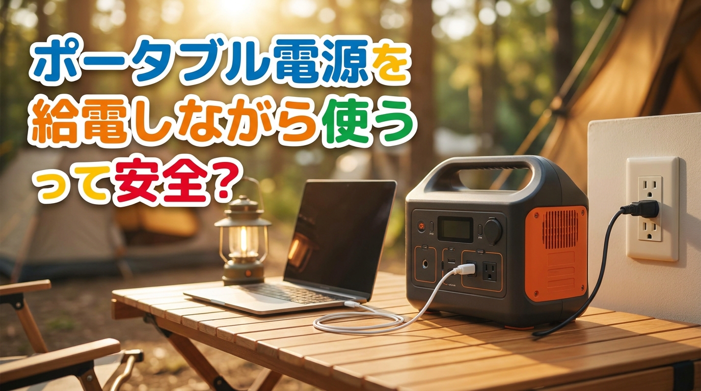 ポータブル電源を給電しながら使うって安全？