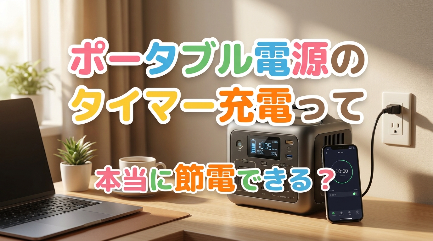 ポータブル電源のタイマー充電って本当に節電できる？