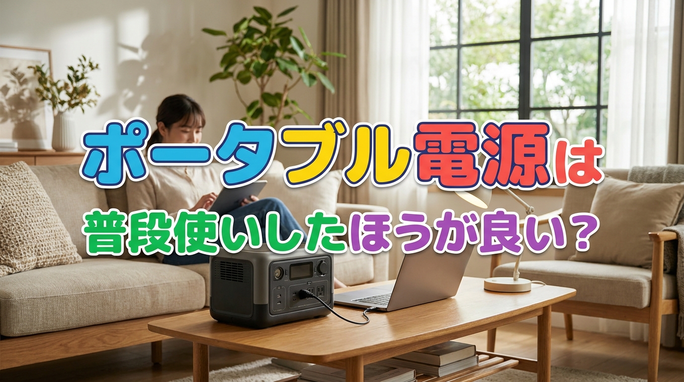 ポータブル電源は普段使いしたほうが良い？
