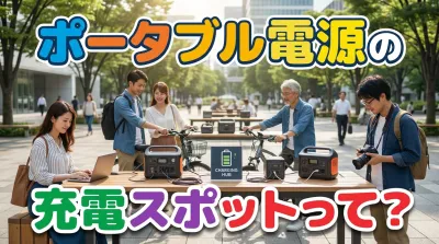 ポータブル電源の充電スポットって？
