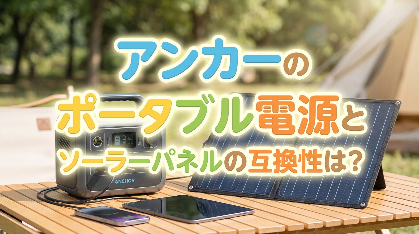 アンカーのポータブル電源とソーラーパネルの互換性は？