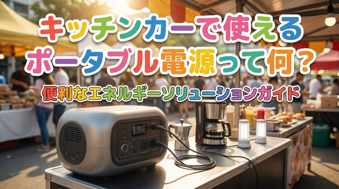 キッチンカーで使えるポータブル電源って何？