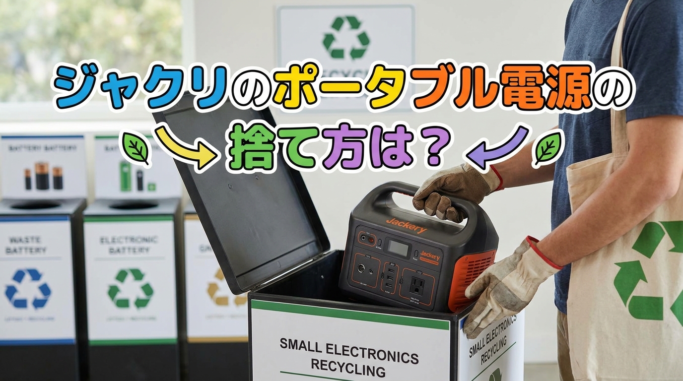 ジャクリのポータブル電源の捨て方は？