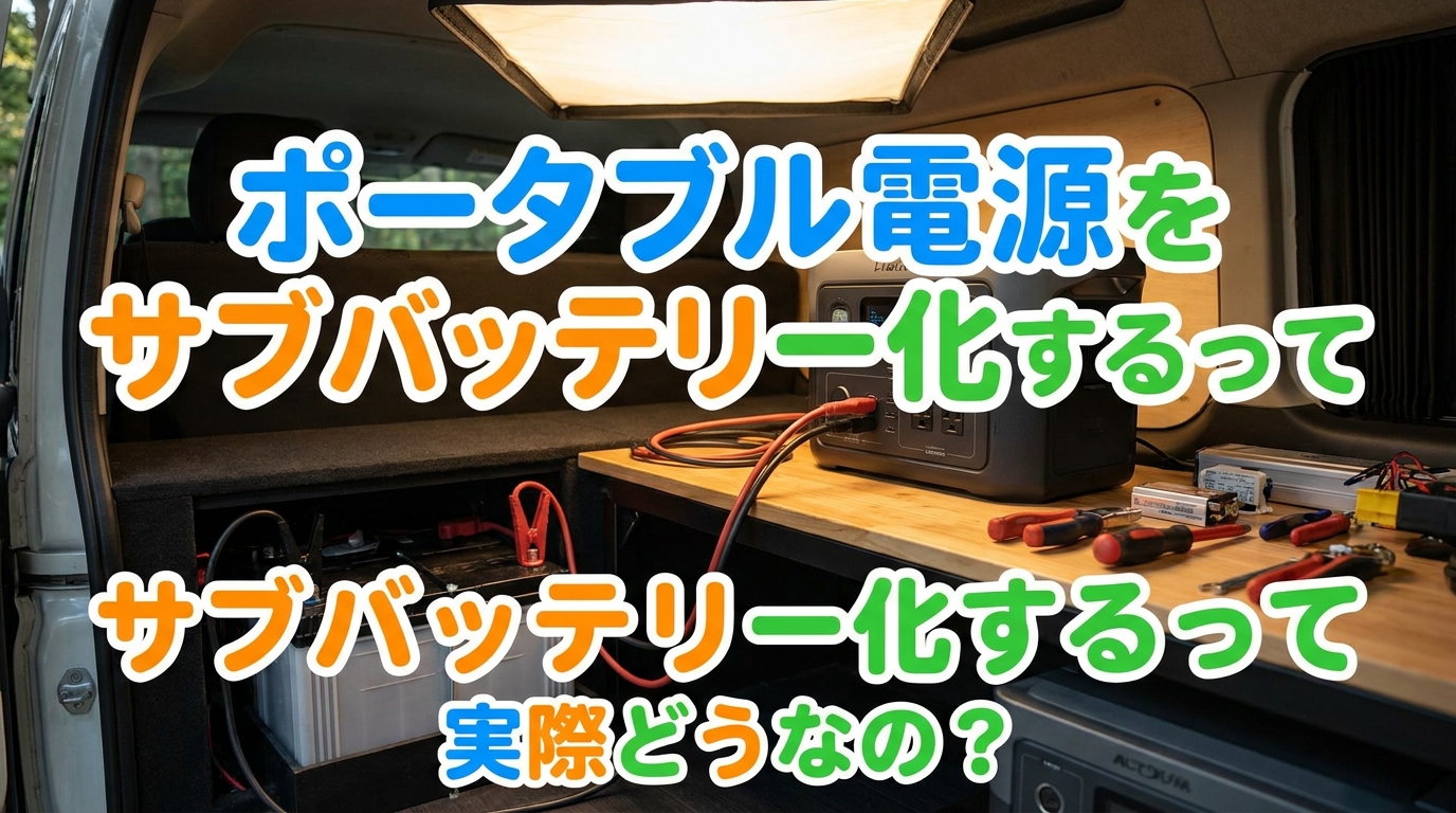ポータブル電源をサブバッテリー化するって実際どうなの？