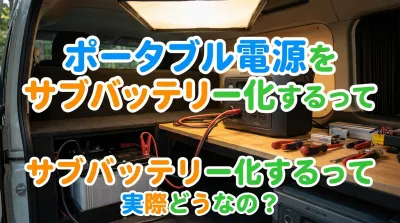 ポータブル電源をサブバッテリー化するって実際どうなの？