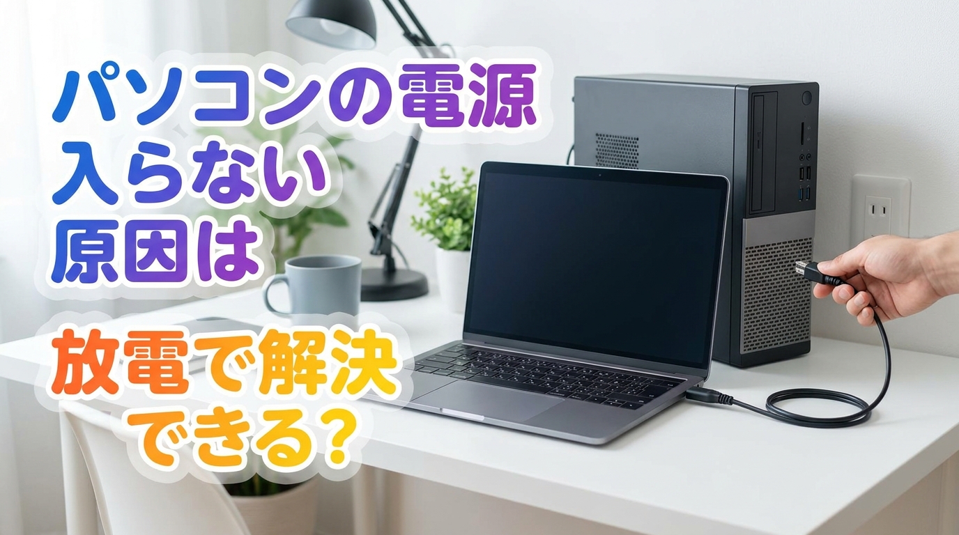 パソコンの電源が入らない原因は放電で解決できる？