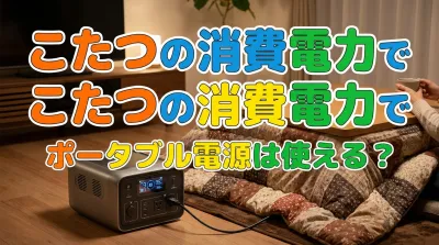 こたつの消費電力でポータブル電源は使える？