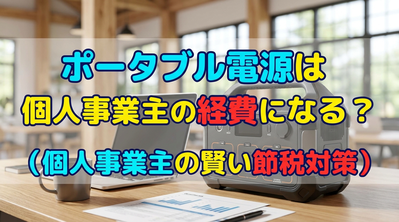 ポータブル電源は個人事業主の経費になる？