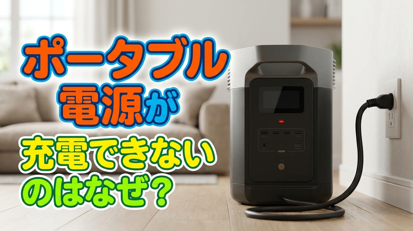 ポータブル電源が充電できないのはなぜ？