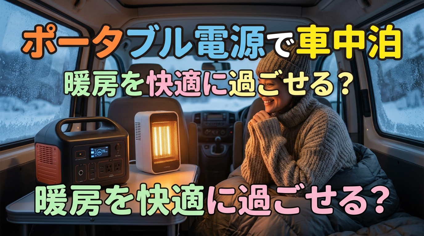 ポータブル電源で車中泊の暖房を快適に過ごせる？