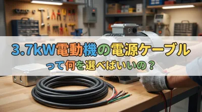3.7kw電動機の電源ケーブルって何を選べばいいの?