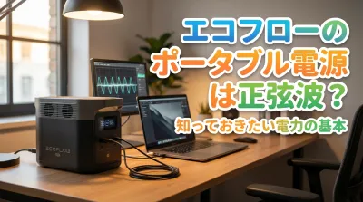 エコフローのポータブル電源は正弦波？
