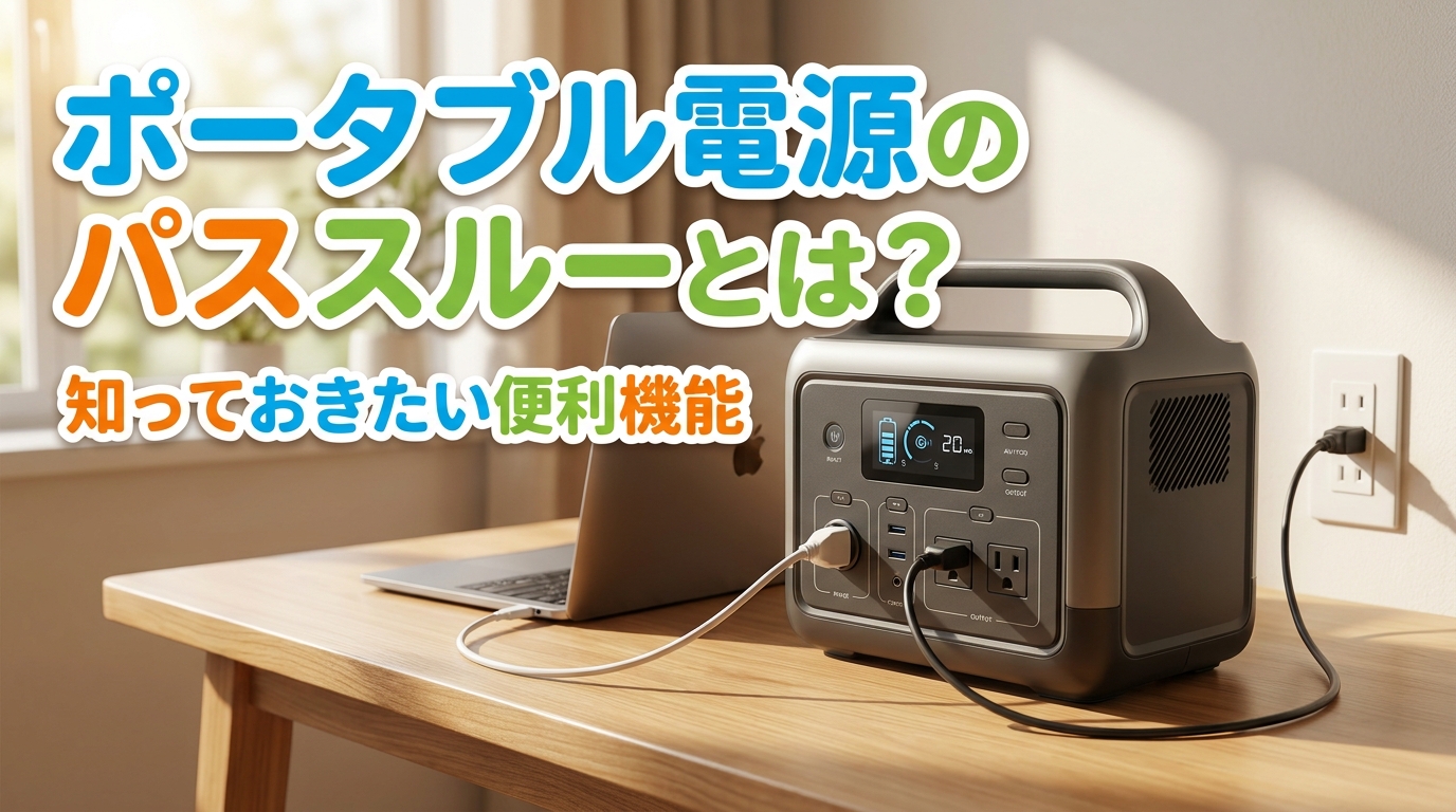 ポータブル電源のパススルーとは？