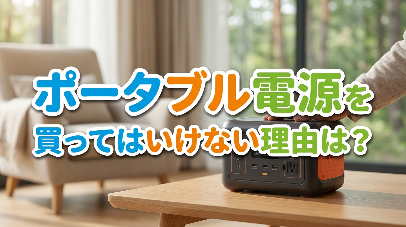 ポータブル電源を買ってはいけない理由は？
