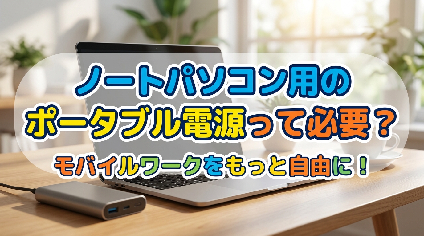 ノートパソコン用のポータブル電源って必要？
