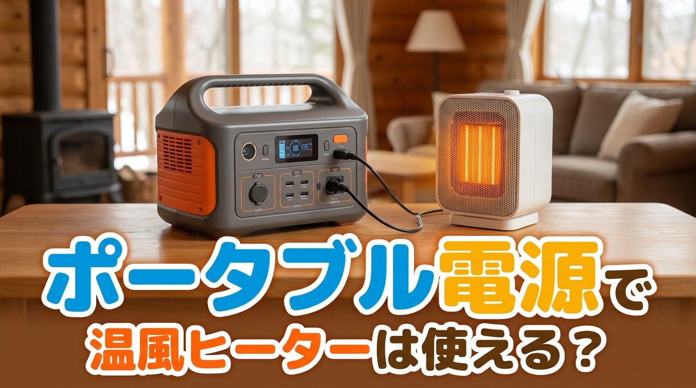 ポータブル電源で温風ヒーターは使える？