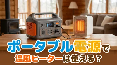 ポータブル電源で温風ヒーターは使える？