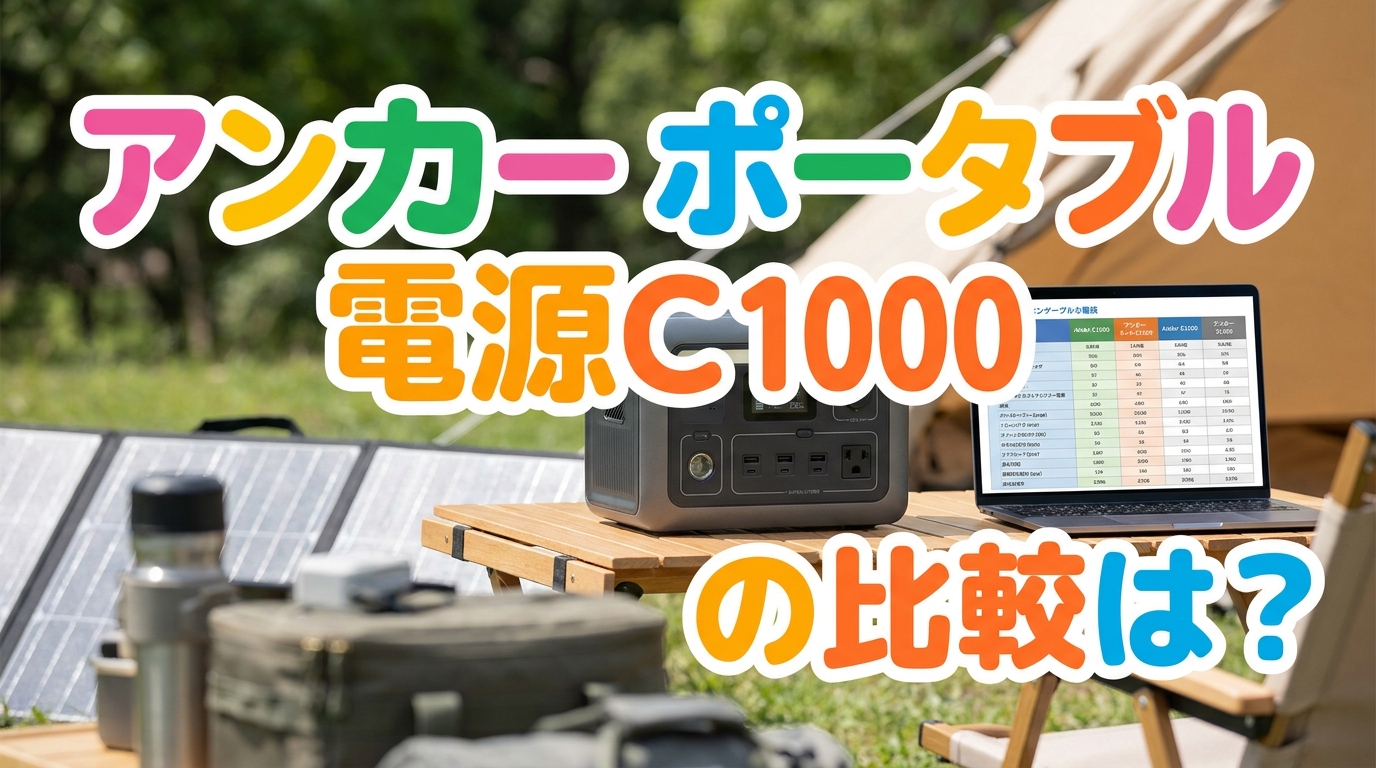 アンカーポータブル電源C1000の比較は?