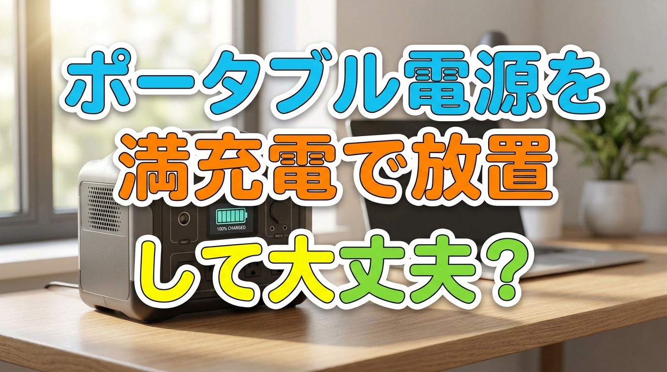 ポータブル電源を満充電で放置して大丈夫？