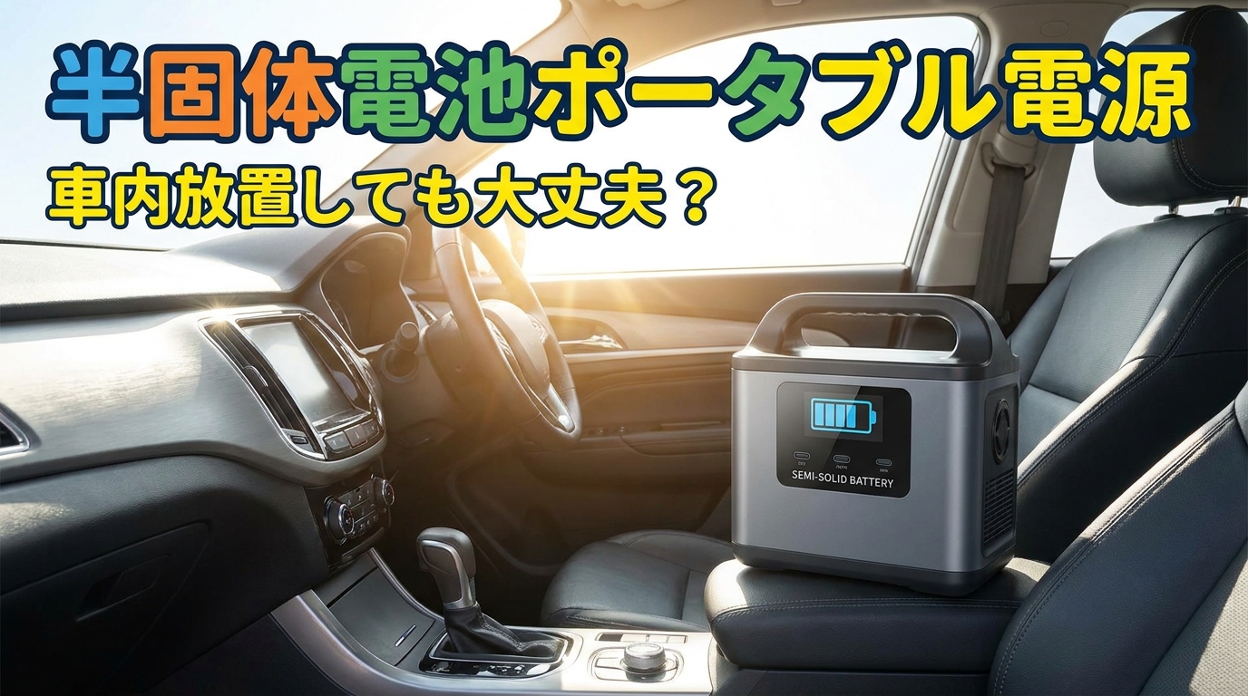 半固体電池ポータブル電源を車内放置しても大丈夫？